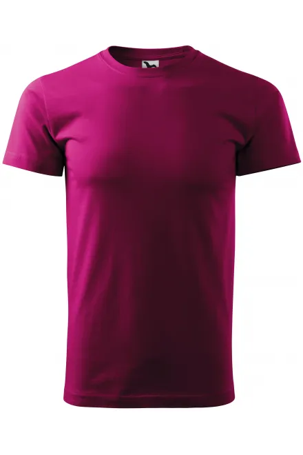 Das einfache T-Shirt der Männer - fuchsia red, XS
