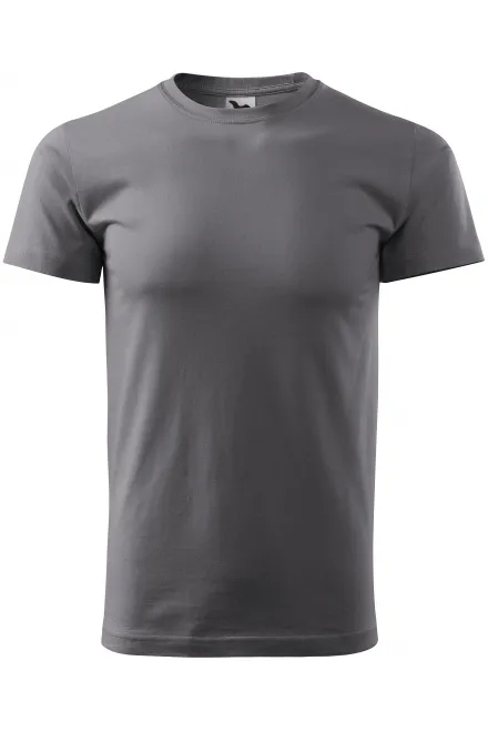 Das einfache T-Shirt der Männer - stahlgrau, XS