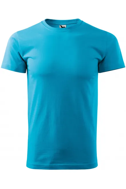 Das einfache T-Shirt der Männer - türkis, XS
