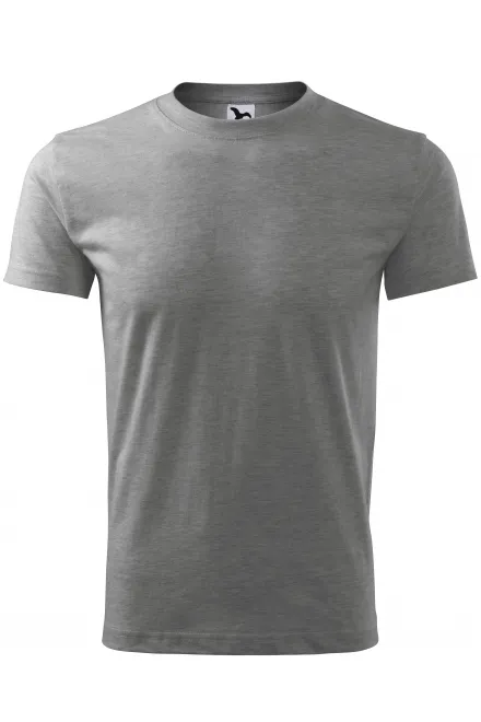 Das klassische T-Shirt der Männer - dunkelgrauer Marmor, S