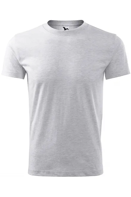 Das klassische T-Shirt der Männer - hellgrauer Marmor, S