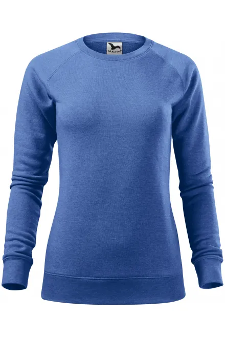 Einfaches Damen-Sweatshirt - blauer Marmor, XS