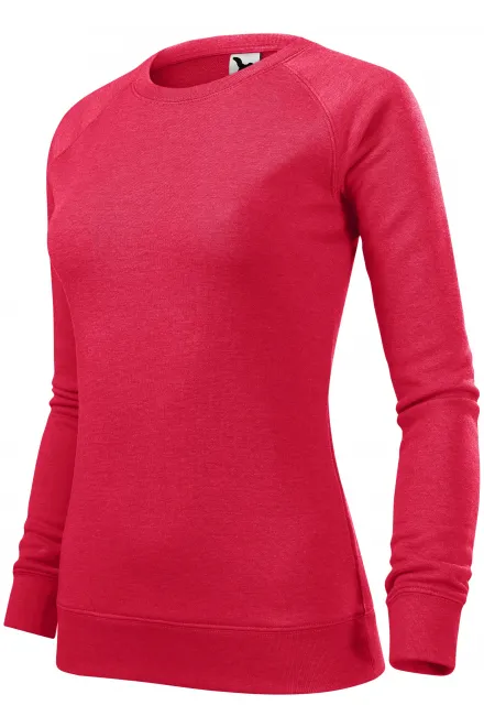 Einfaches Damen-Sweatshirt, roter Marmor