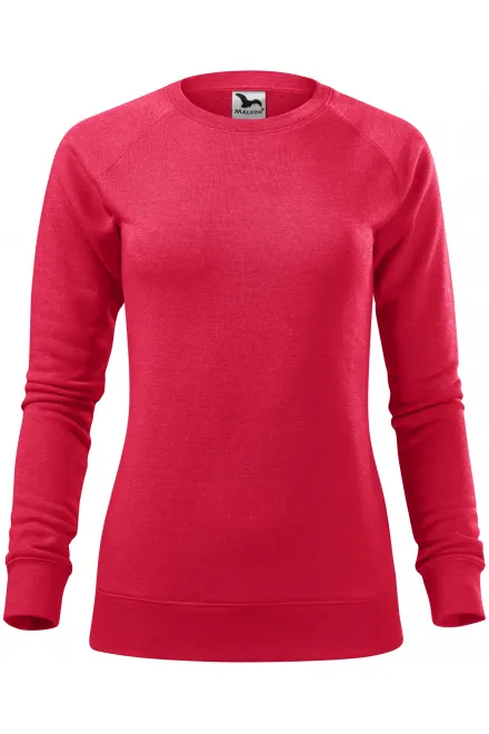 Einfaches Damen-Sweatshirt - roter Marmor, XS