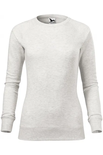 Einfaches Damen-Sweatshirt - weisser Marmor, XS