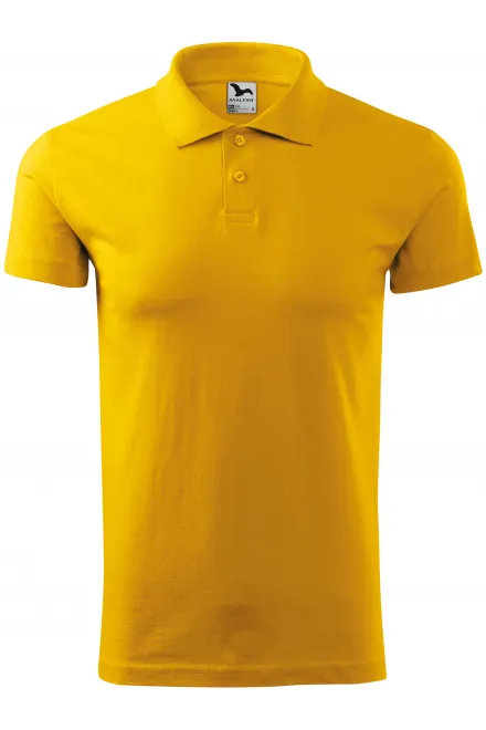 Einfaches Herren Poloshirt - gelb, S