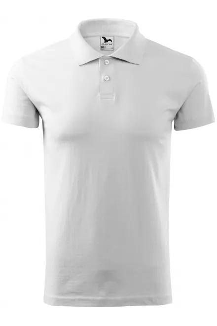 Einfaches Herren Poloshirt - weiß, S