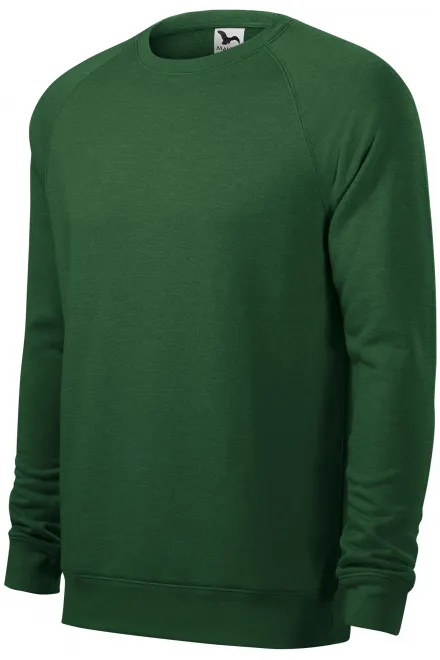 Einfaches Herren-Sweatshirt, flaschengrüner Marmor