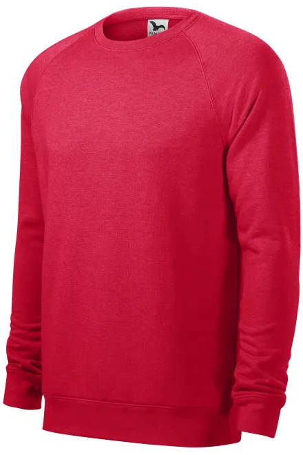 Einfaches Herren-Sweatshirt, roter Marmor