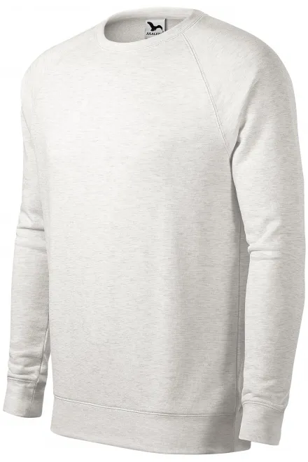 Einfaches Herren-Sweatshirt, weisser Marmor
