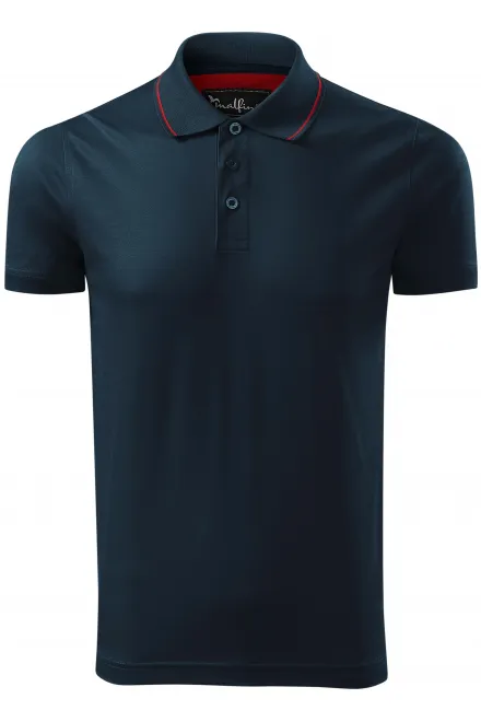 Elegantes mercerisiertes Poloshirt für Herren - dunkelblau, S