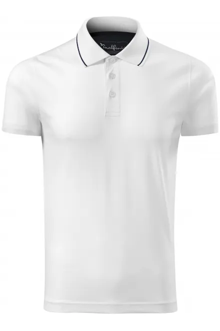 Elegantes mercerisiertes Poloshirt für Herren - weiß, S