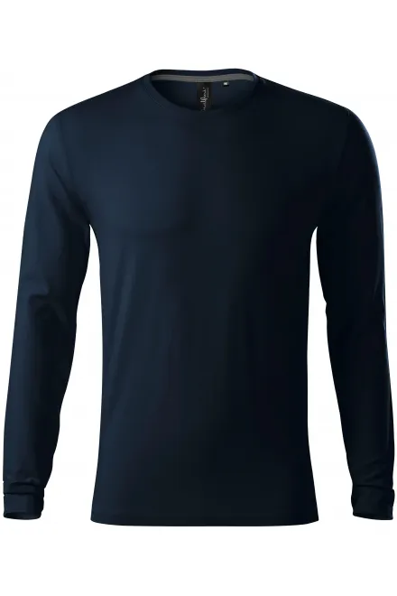 Eng anliegendes Herren T-Shirt mit langen Ärmeln - dunkelblau, S