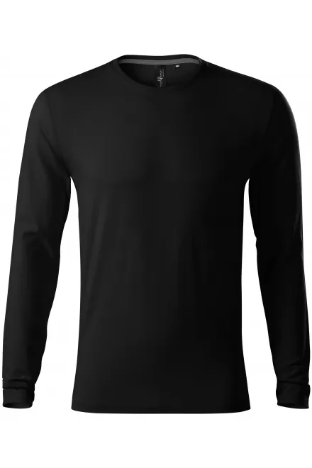 Eng anliegendes Herren T-Shirt mit langen Ärmeln - schwarz, S