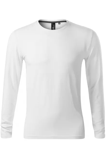 Eng anliegendes Herren T-Shirt mit langen Ärmeln - weiß, S