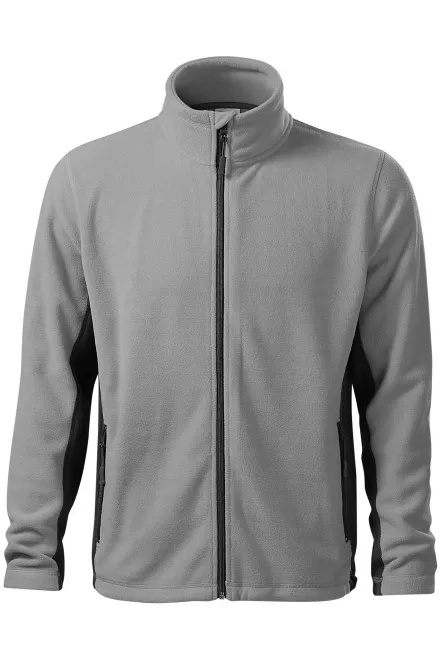 Fleece-Kontrastjacke für Herren - hellgrau, S