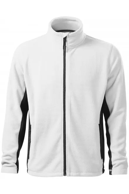Fleece-Kontrastjacke für Herren - weiß, S