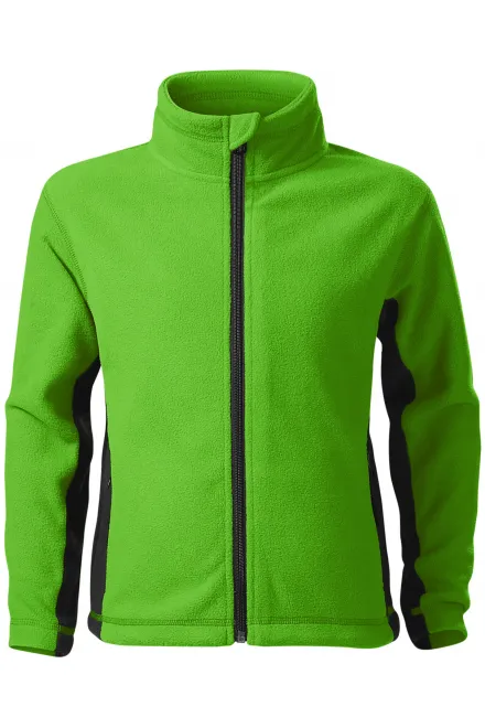 Fleece-Kontrastjacke für Kinder - Apfelgrün, 158 cm / 12 Jahre