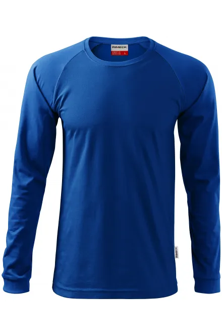 Herren Kontrast T-Shirt mit langen Ärmeln - königsblau, M