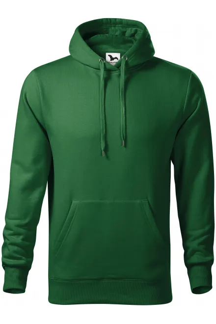 Herren Sweatshirt mit Kapuze ohne Reißverschluss - Flaschengrün, S