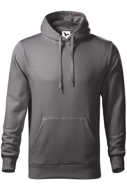 Herren Sweatshirt mit Kapuze ohne Reißverschluss - stahlgrau, S