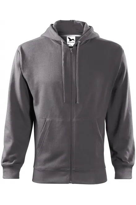 Herren Sweatshirt mit Kapuze - stahlgrau, M
