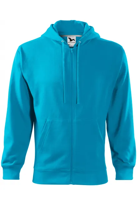 Herren Sweatshirt mit Kapuze - türkis, M