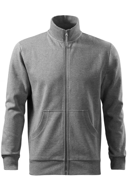 Herren Sweatshirt ohne Kapuze - dunkelgrauer Marmor, S