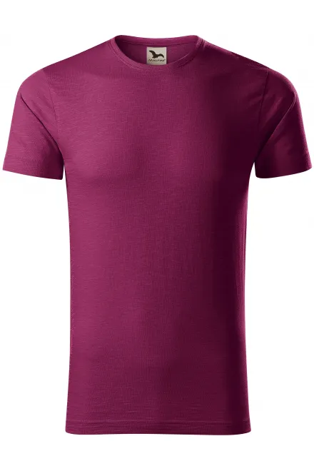 Herren-T-Shirt aus strukturierter Bio-Baumwolle - fuchsie, S