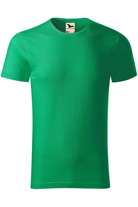 Herren-T-Shirt aus strukturierter Bio-Baumwolle - Grasgrün, S