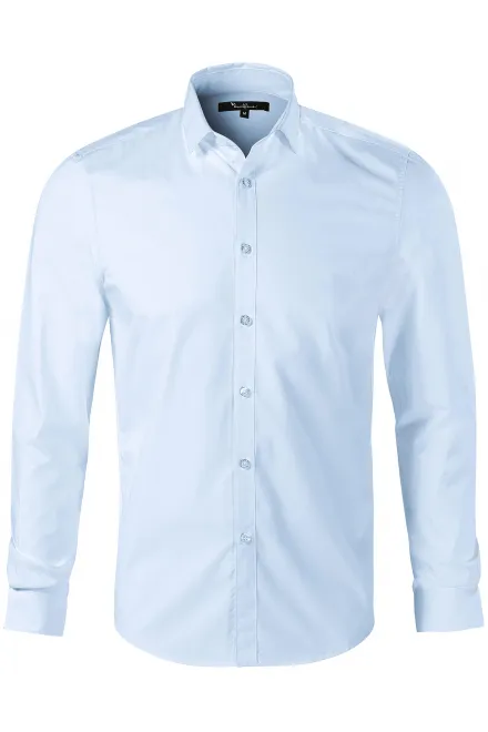 Herrenhemd mit langen Ärmeln Slim Fit - hellblau, S
