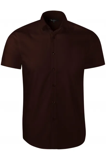 Herrenhemd Slim Fit - Kaffee, S