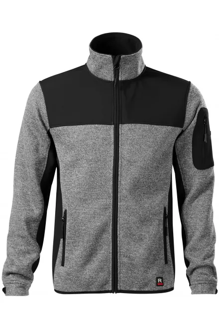 Herrenjacke für Freizeit - helles Strickgrau, S