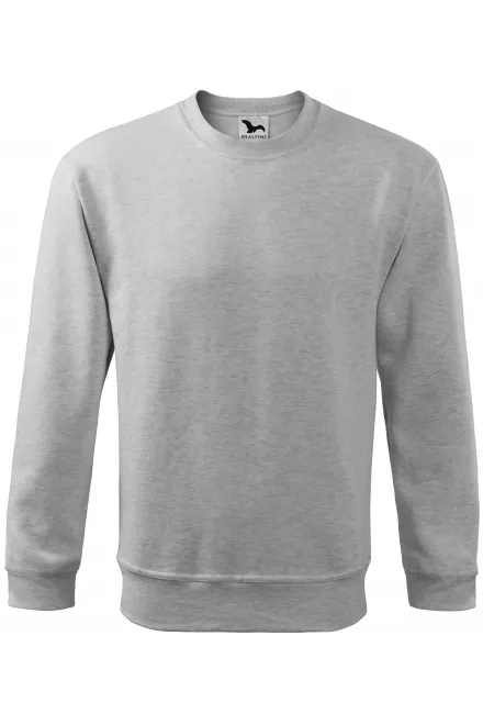 Herren/Kinder Sweatshirt ohne Kapuze - hellgrauer Marmor, 158 cm / 12 Jahre
