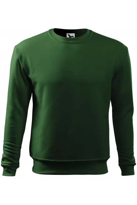 Herren/Kinder Sweatshirt ohne Kapuze - Flaschengrün, 158 cm / 12 Jahre