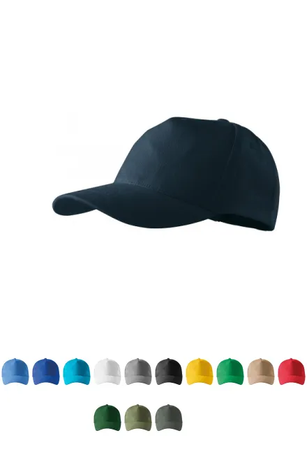 5-Panel-Baseballmütze, dunkelblau