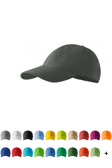 6-Panel-Baseballmütze, dunkler Schiefer