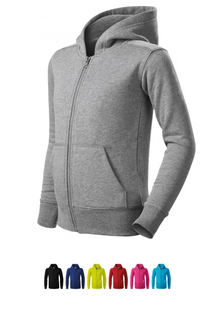 Bērnu sporta krekls ar kapuci, tumši pelēks marmors