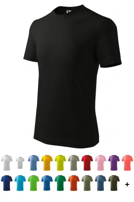 Børnenes enkle T-shirt, sort