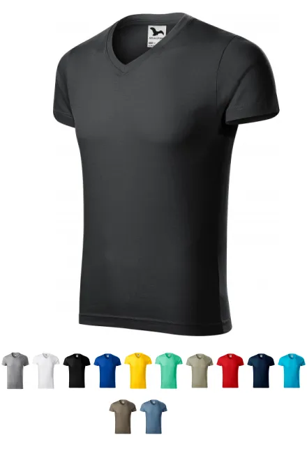 Camiseta ajustada para hombre, gris ébano