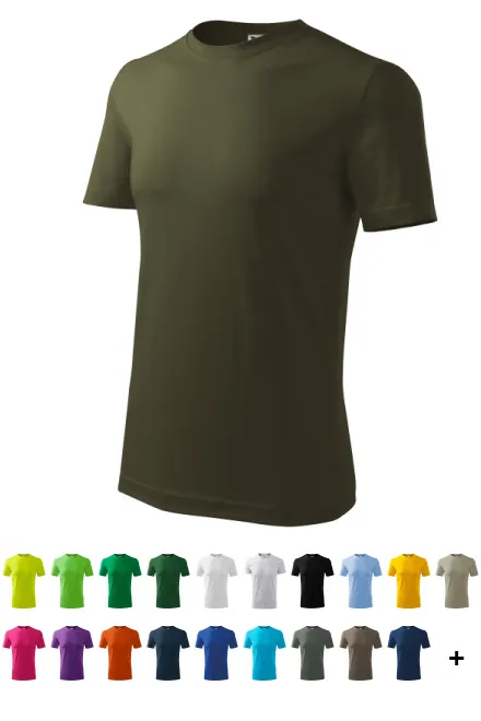 Camiseta clásica para hombre, military