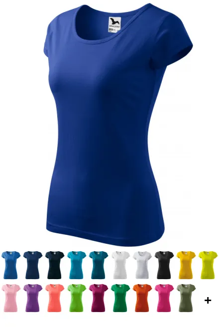 Camiseta de mujer con mangas muy cortas., azul real