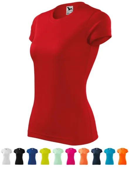 Camiseta deportiva para mujer, rojo