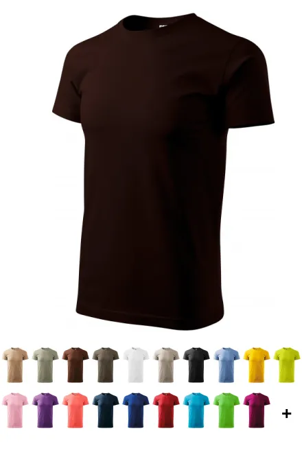 Camiseta simple para hombre, café