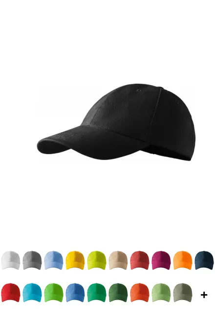 casquette 6 panneaux, noir