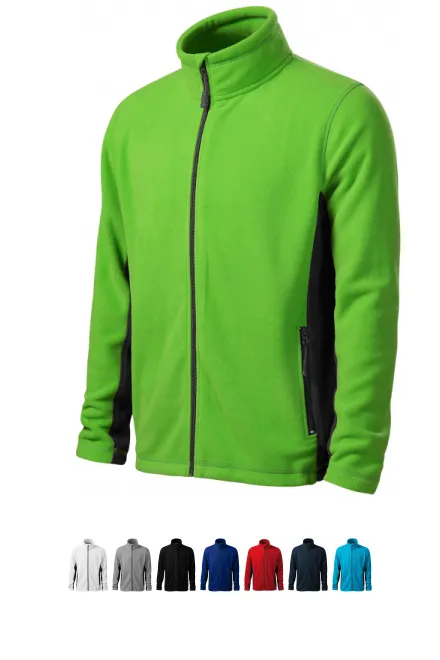 Chaqueta de polar en contraste para hombre, manzana verde