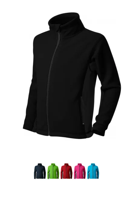 Chaqueta infantil de forro polar en contraste, negro