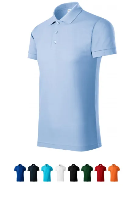 Comfortabel herenpoloshirt, hemelsblauw