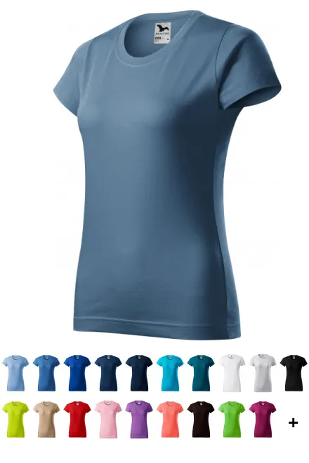 Damen einfaches T-Shirt, denim