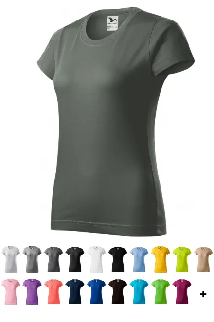 Damen einfaches T-Shirt, dunkler Schiefer